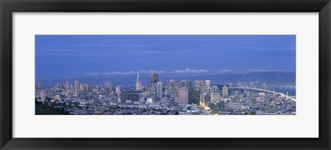 Framed San Francisco cityscape Upper Market California Print