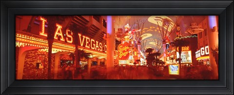 Framed View of Fremont Street Las Vegas NV USA Print