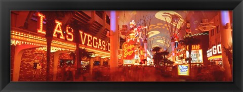 Framed View of Fremont Street Las Vegas NV USA Print