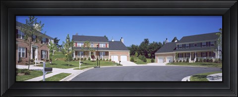 Framed Houses Along A Road, Seaberry, Baltimore, Maryland, USA Print