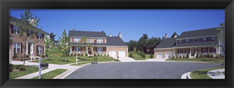 Framed Houses Along A Road, Seaberry, Baltimore, Maryland, USA Print