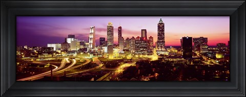 Framed Night, Atlanta, Georgia, USA Print
