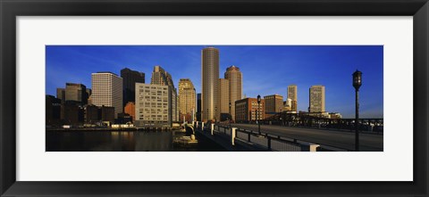 Framed Skyscrapers in a city, Boston, Massachusetts, USA Print