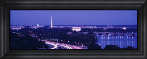 Framed Evening Washington DC Print