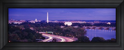 Framed High angle view of a cityscape, Washington DC, USA Print