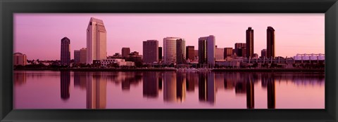 Framed Skyline San Diego CA Print