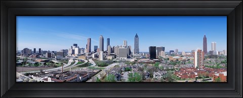 Framed USA, Georgia, Atlanta, skyline Print