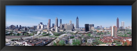 Framed USA, Georgia, Atlanta, skyline Print