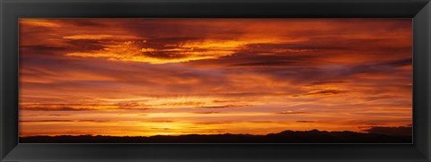 Framed Sky at sunset, Daniels Park, Denver, Colorado, USA Print