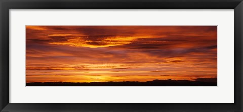 Framed Sky at sunset, Daniels Park, Denver, Colorado, USA Print