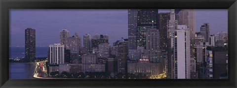 Framed Buildings in a city, Chicago, Cook County, Illinois, USA Print