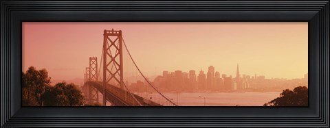 Framed San Francisco Skyline with Bay Bridge Print
