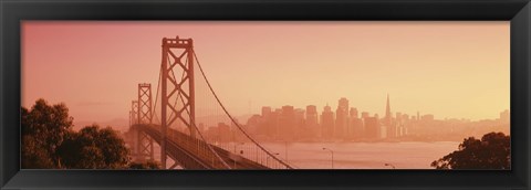 Framed San Francisco Skyline with Bay Bridge Print