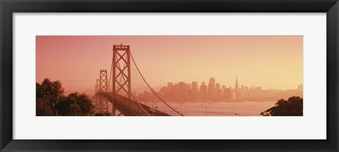 Framed San Francisco Skyline with Bay Bridge Print