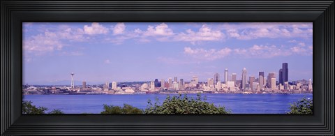 Framed Puget Sound, City Skyline, Seattle, Washington State, USA Print