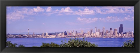 Framed Puget Sound, City Skyline, Seattle, Washington State, USA Print