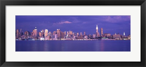 Framed Hudson River, NYC, New York City, New York State, USA Print