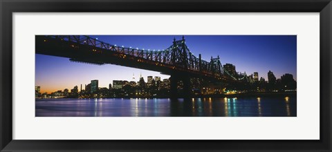 Framed USA, New York City, 59th Street Bridge Print