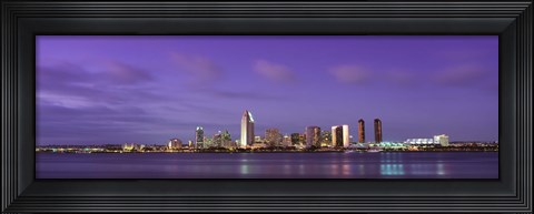 Framed USA, California, San Diego, dusk Print