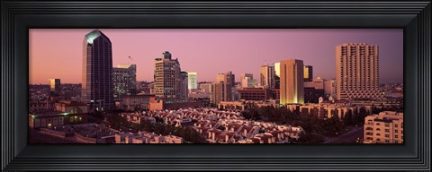 Framed Buildings in a city, San Diego, San Diego County, California, USA Print
