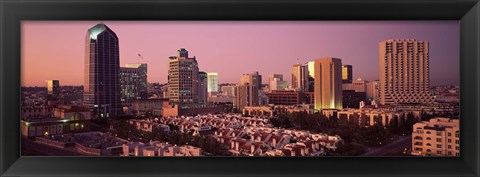 Framed Buildings in a city, San Diego, San Diego County, California, USA Print