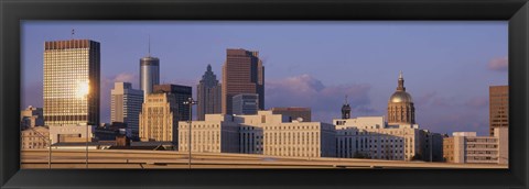 Framed Atlanta, Georgia Skyline Print