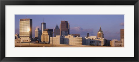 Framed Atlanta, Georgia Skyline Print