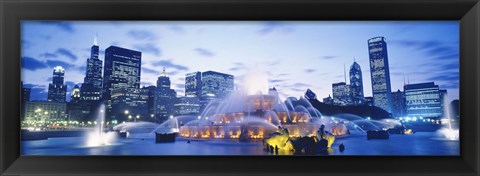 Framed Buckingham Fountain, Grant Park, Chicago, Illinois Print