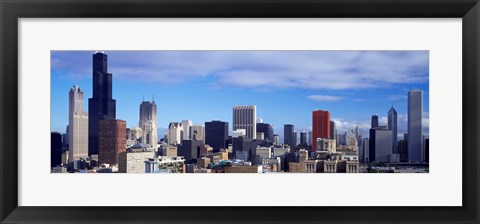 Framed Skyscrapers in a city, Sears Tower, Chicago, Cook County, Illinois, USA Print