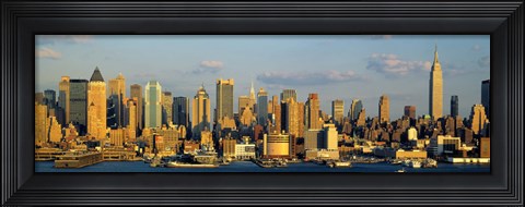 Framed Hudson River, City Skyline, NYC, New York City, New York State, USA Print