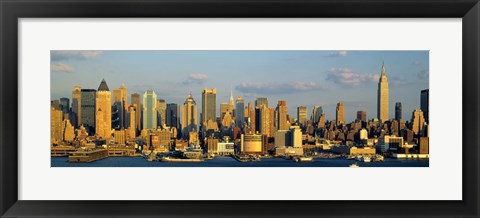 Framed Hudson River, City Skyline, NYC, New York City, New York State, USA Print
