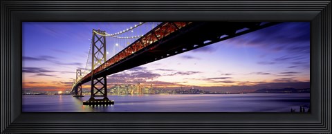 Framed Bay Bridge at Twilight Print