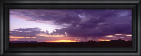 Framed Thunderstorm clouds at sunset, Phoenix, Arizona, USA Print