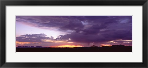 Framed Thunderstorm clouds at sunset, Phoenix, Arizona, USA Print