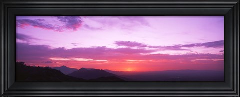 Framed Clouds over mountains, Sierra Estrella Mountains, Phoenix, Arizona, USA Print