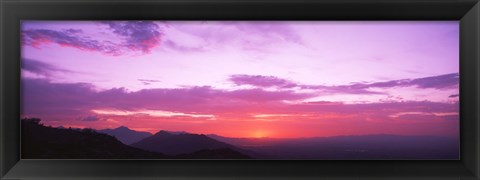 Framed Clouds over mountains, Sierra Estrella Mountains, Phoenix, Arizona, USA Print