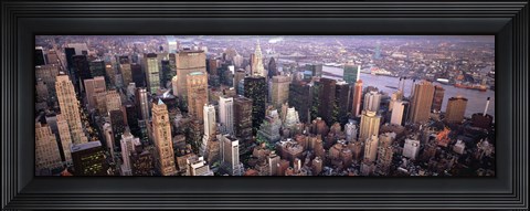 Framed Aerial View of New York City Skyline Print