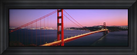 Framed Night Golden Gate Bridge San Francisco CA USA Print