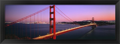 Framed Night Golden Gate Bridge San Francisco CA USA Print