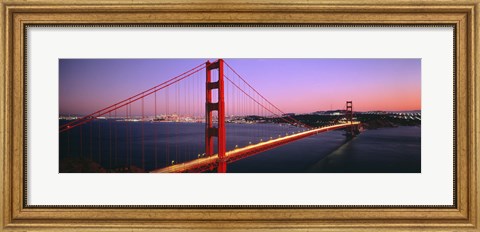 Framed Night Golden Gate Bridge San Francisco CA USA Print