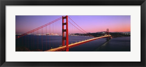 Framed Night Golden Gate Bridge San Francisco CA USA Print