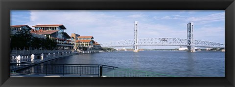 Framed Bridge Over A River, Main Street, St. Johns River, Jacksonville, Florida, USA Print