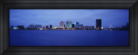 Framed Buildings on the waterfront, Norfolk, Virginia, USA Print