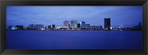 Framed Buildings on the waterfront, Norfolk, Virginia, USA Print