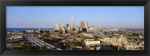 Framed USA, Ohio, Cleveland, aerial Print