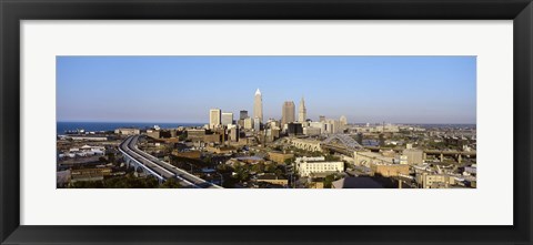 Framed USA, Ohio, Cleveland, aerial Print