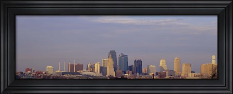 Framed Skyscrapers in a city, Kansas City, Missouri, USA Print