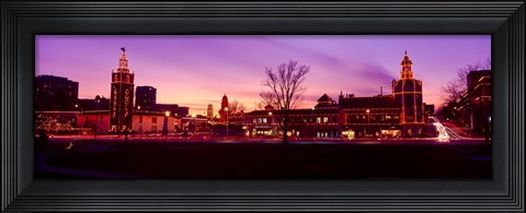 Framed Buildings in a city, Country Club Plaza, Kansas City, Jackson County, Missouri, USA Print