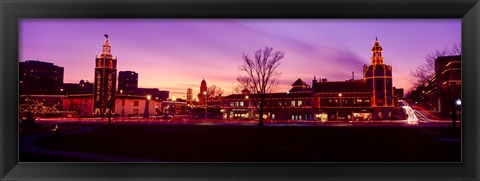 Framed Buildings in a city, Country Club Plaza, Kansas City, Jackson County, Missouri, USA Print