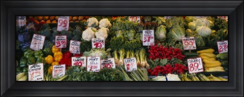 Framed Close-up of Pike Place Market, Seattle, Washington State, USA Print